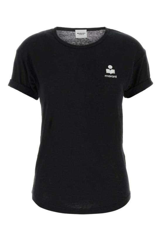26SS 이자벨마랑에뚜왈 폴로 티셔츠 TS0315FBA1N10E 01BK BLACK
