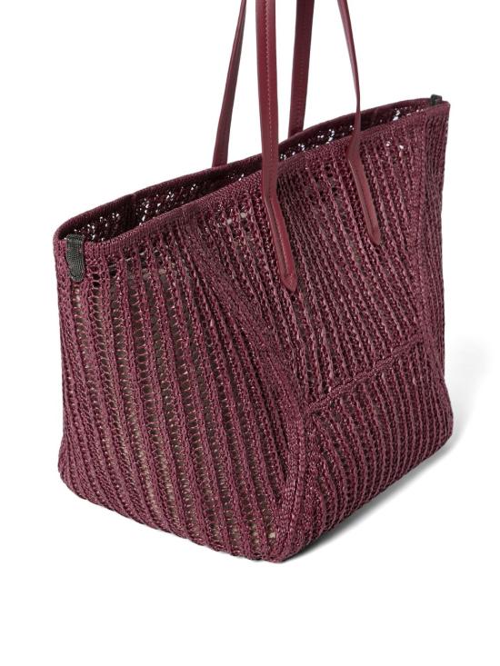 26SS 브루넬로 쿠치넬리 테크노 라피아 BC Duo 백 MB97D2571 C7949 RED - BRUNELLO CUCINELLI