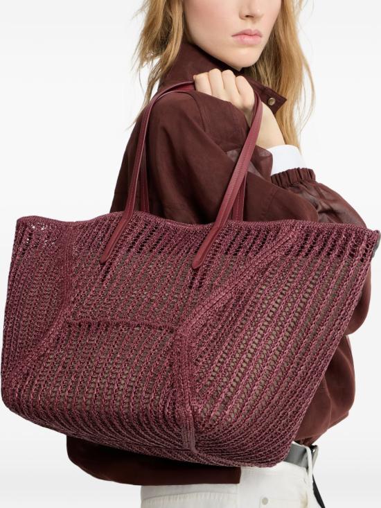 26SS 브루넬로 쿠치넬리 테크노 라피아 BC Duo 백 MB97D2571 C7949 RED - BRUNELLO CUCINELLI