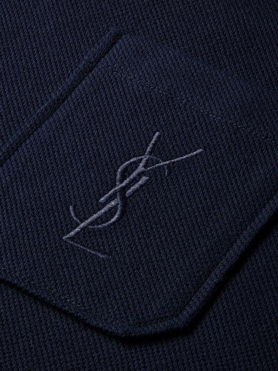 26FW 생로랑 폴로 티셔츠 862765 Y38FL4035 NAVY - SAINT LAURENT