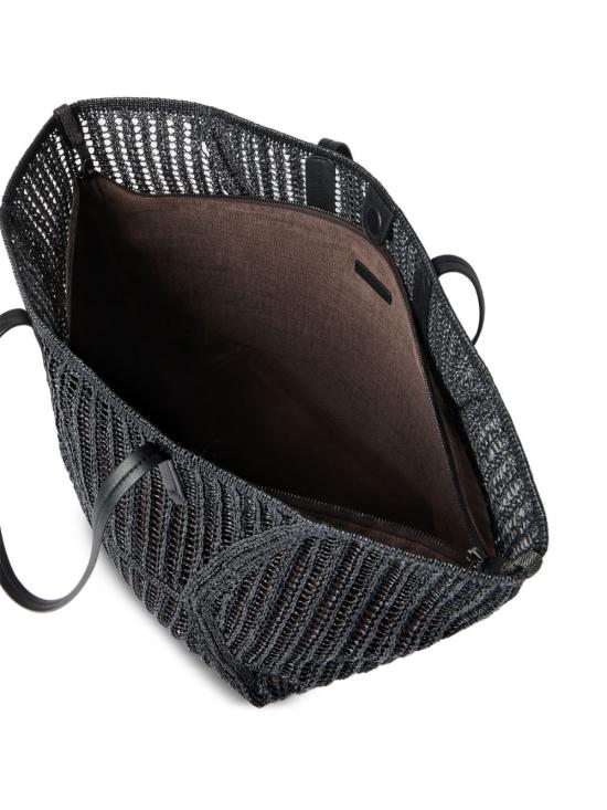 26SS 브루넬로 쿠치넬리 테크노 라피아 BC Duo 백 MB97D2571 C101 BLACK - BRUNELLO CUCINELLI