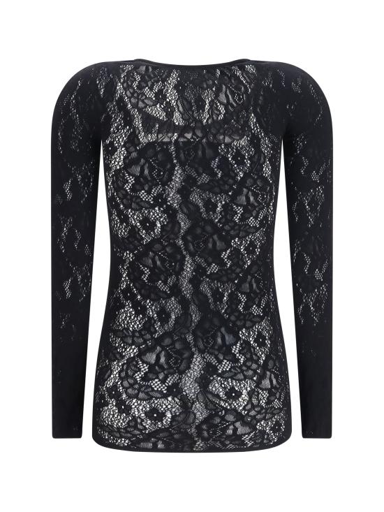 26FW 월포드 긴팔 티셔츠 53411 7005 BLACK - WOLFORD