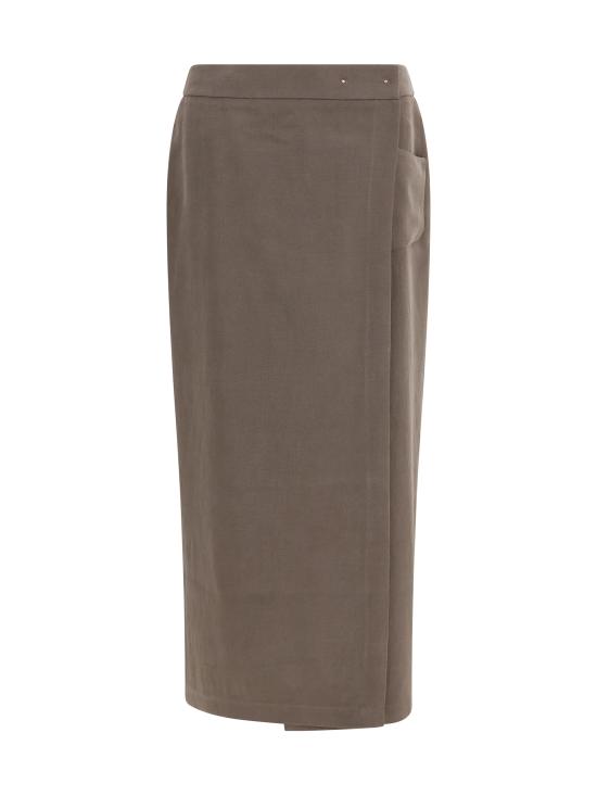 26FW 조르지오 아르마니 롱 스커트 GW003452TE23029 U6063 BROWN