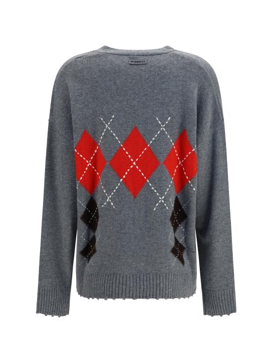 26FW 핑코 스웨터 107291A3IE IL1 GREY - PINKO