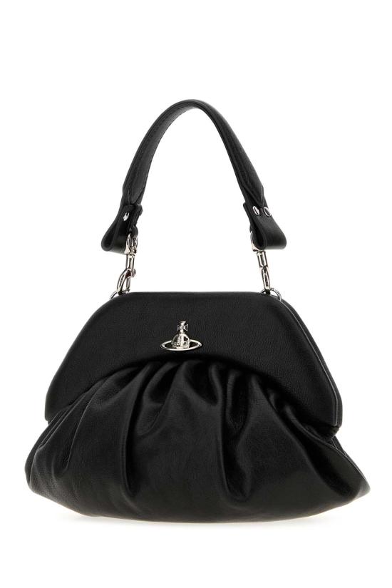 26FW 비비안웨스트우드 사피아노 탑핸들 클러치 파우치 49030001WL00BX N401 BLACK - VIVIENNE WESTWOOD