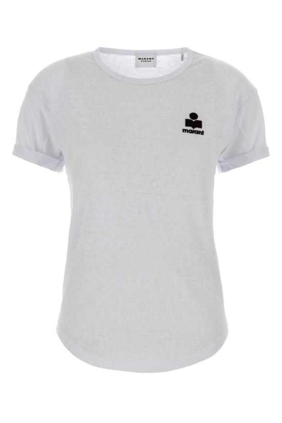 26SS 이자벨마랑에뚜왈 콜디아 플록 리넨 티셔츠 TS0315FAA1N09E 20WH WHITE
