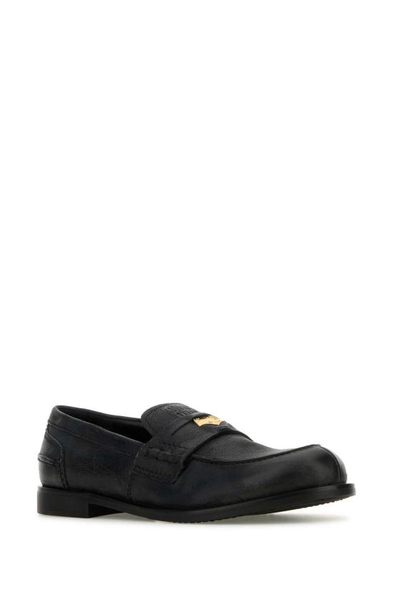  미우미우 슬립온 페니 로퍼 5D773DF0202KJ F0002 BLACK - MIU MIU