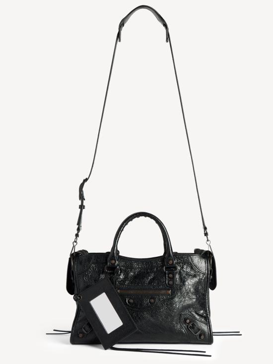 26FW 발렌시아가 르 시티 백 스몰 램스킨 8657622ACFH 1000 BLACK - BALENCIAGA