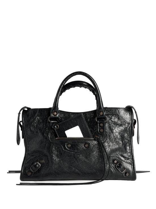 26FW 발렌시아가 르 시티 백 스몰 램스킨 8657622ACFH 1000 BLACK