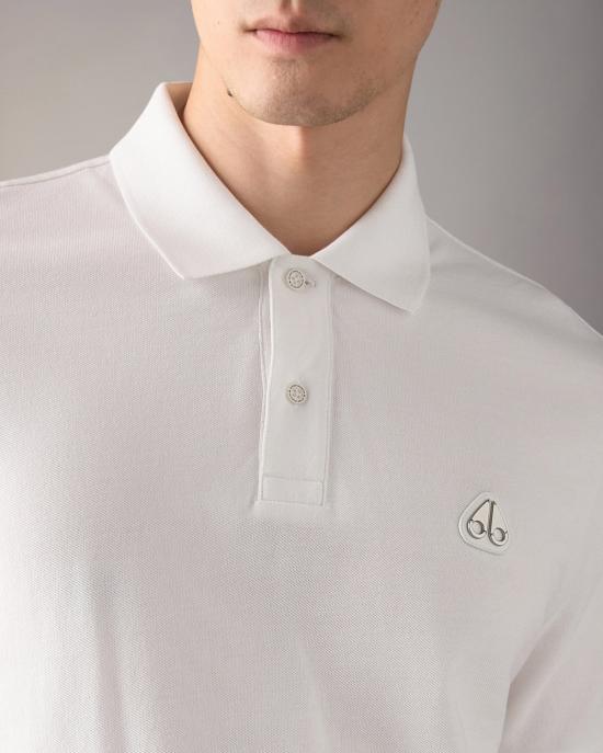 26FW 무스너클 폴로 티셔츠 M36MT712 160 WHITE - MOOSE KNUCKLES