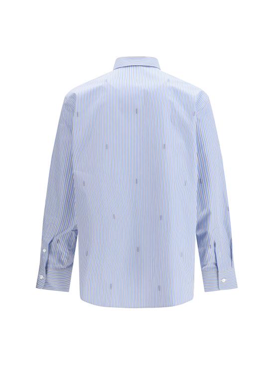 26FW 구찌 스트라이프 코튼 포플린 셔츠 852714ZAUBA 4061 BLUE - GUCCI