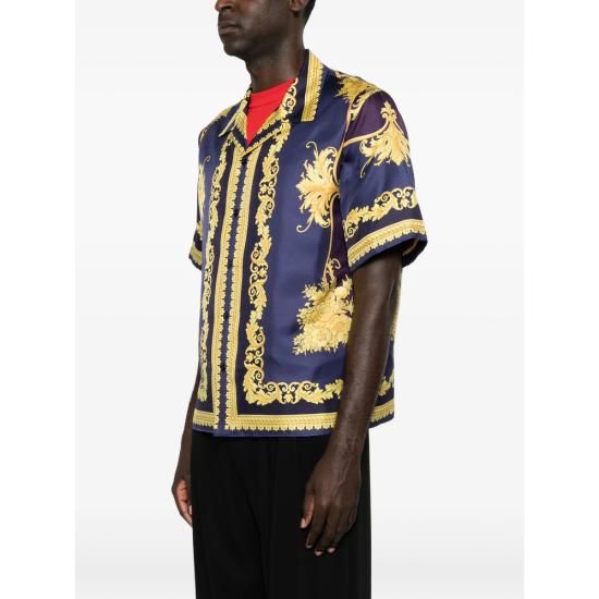 26FW 베르사체 반팔 셔츠 1A19254 1027470 5UL30 PURPLE GOLD - VERSACE