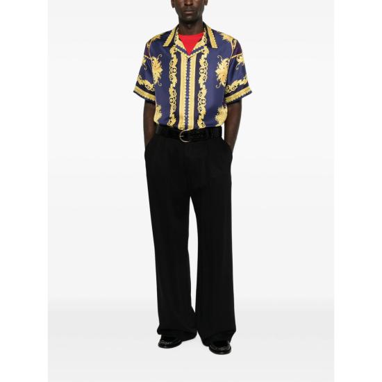 26FW 베르사체 반팔 셔츠 1A19254 1027470 5UL30 PURPLE GOLD - VERSACE