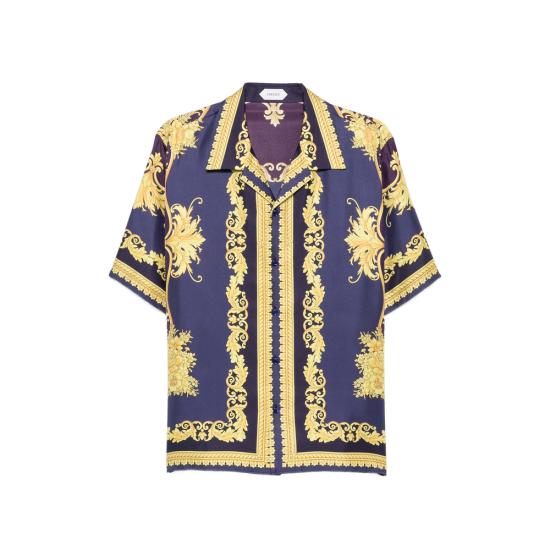 26FW 베르사체 반팔 셔츠 1A19254 1027470 5UL30 PURPLE GOLD