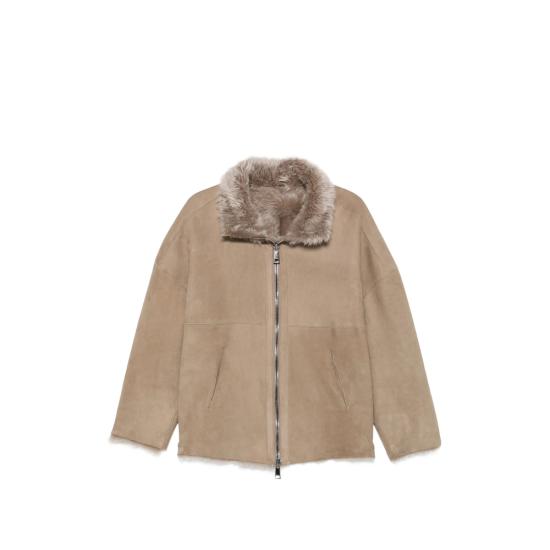 26FW 조르지오 브라토 가죽 자켓 GD27F19099BISM TAUPE NEUTRALS