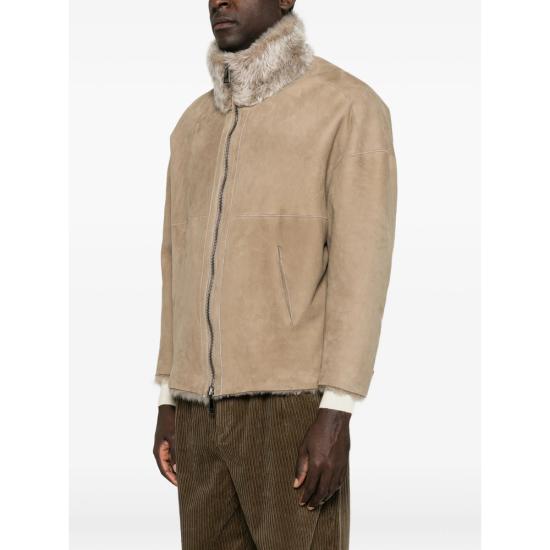 26FW 조르지오 브라토 가죽 자켓 GD27F19099BISM TAUPE NEUTRALS - GIORGIO BRATO