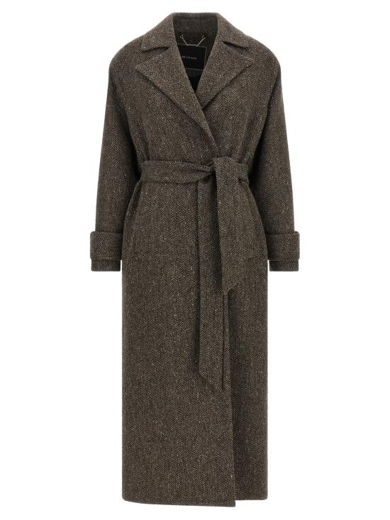 26FW 키톤 트렌치 코트 D62612K0544I02MARRONE Brown