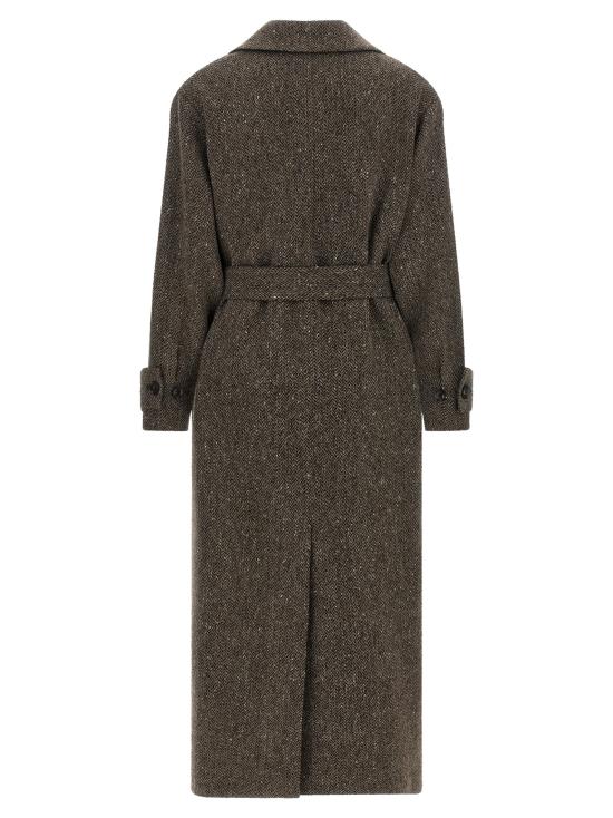 26FW 키톤 트렌치 코트 D62612K0544I02MARRONE Brown - KITON