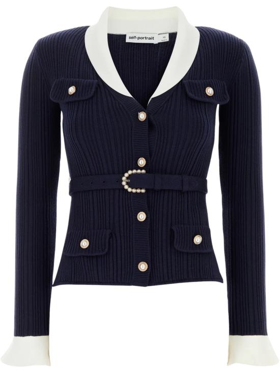 26FW 셀프 포트레이트 가디건 PF26131CN NAVY