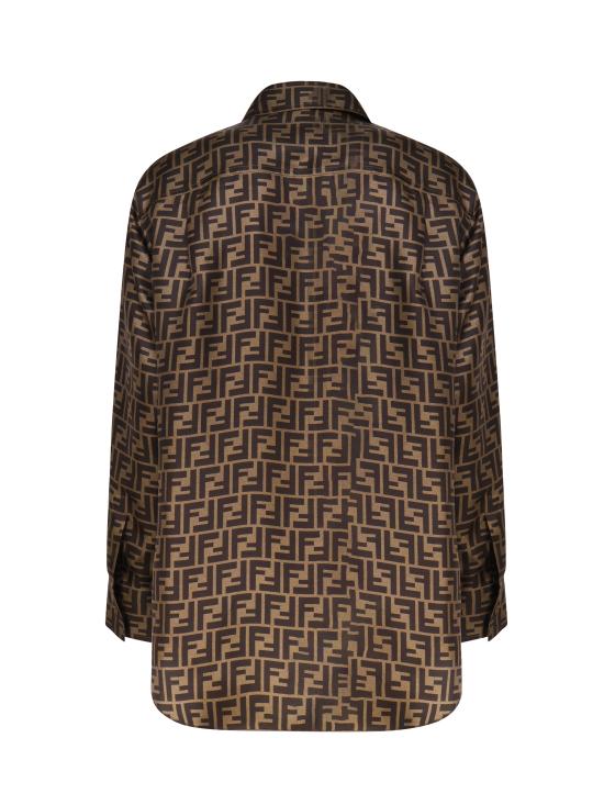 26FW 펜디 실크 셔츠 FS8107 A8G3F118W BROWN - FENDI