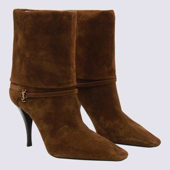 26FW 생로랑 스웨이드 니키 부티 8013930LI002701 Brown - SAINT LAURENT