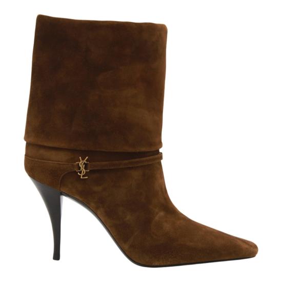 26FW 생로랑 스웨이드 니키 부티 8013930LI002701 Brown