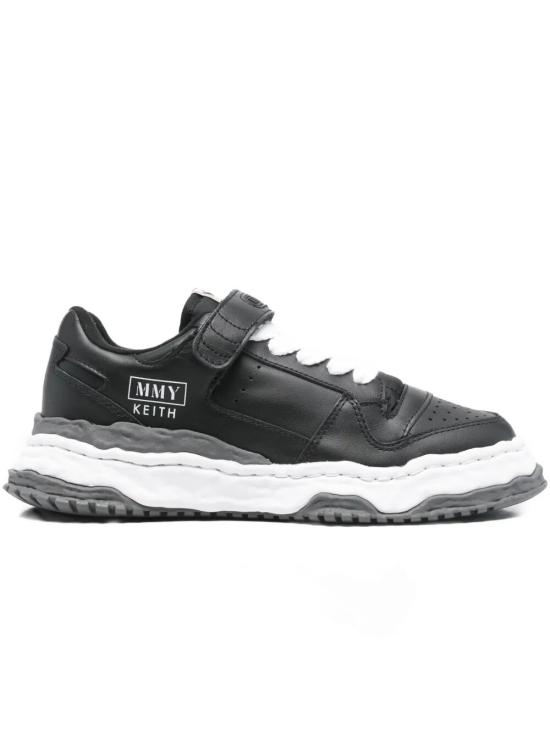 25FW 메종 미하라 야스히로 키스 OG솔 가죽 로우탑 스니커즈 A15FW738 BLACK