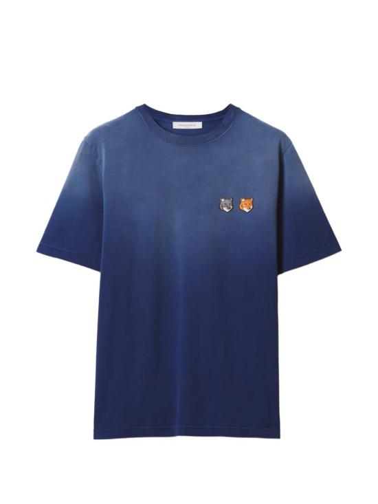 26FW 메종키츠네 반팔 티셔츠 MRMJT32KJBIT7 0629 INDIGO FADED