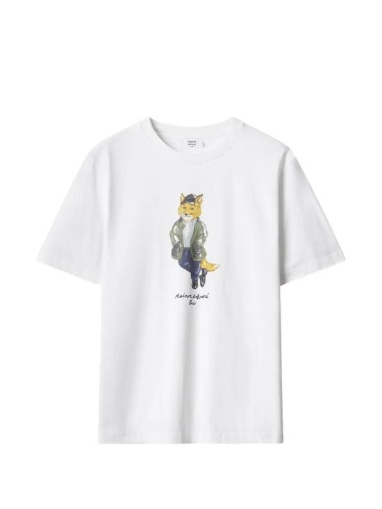 26FW 메종키츠네 반팔 티셔츠 MRMJT22KJ7025 P100 WHITE