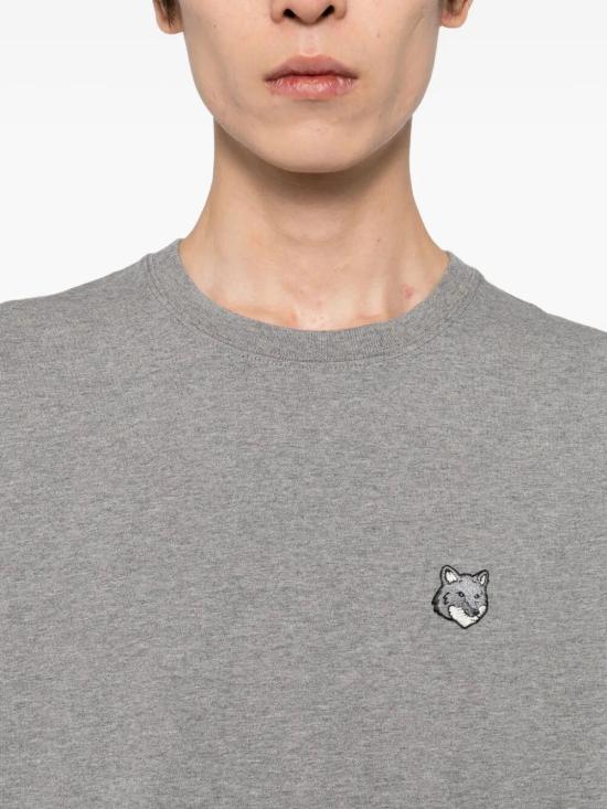 26FW 메종키츠네 폭스 헤드 컴포트 티셔츠 PM00108KJ7025 H131 MEDIUM GREY MELANGE - MAISON KITSUNE