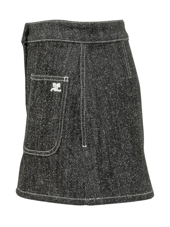 26FW 쿠레쥬 데님 스커트 426DJU437DE0068 9901 BLACK - COURREGES