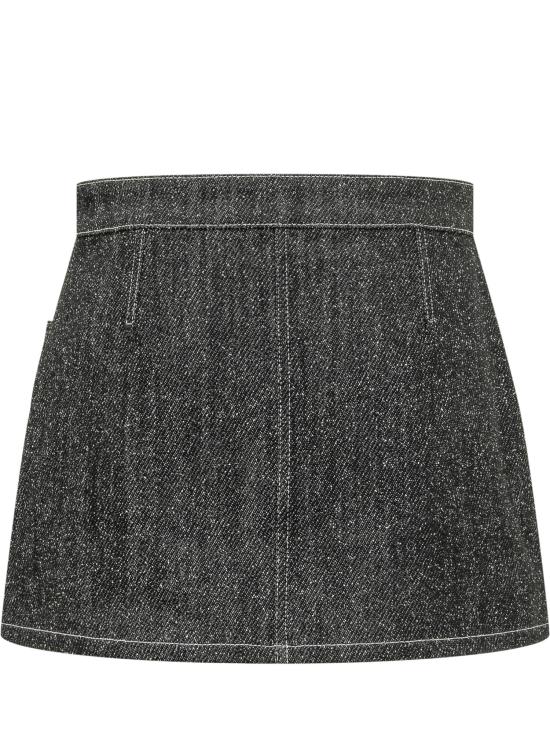 26FW 쿠레쥬 데님 스커트 426DJU437DE0068 9901 BLACK - COURREGES