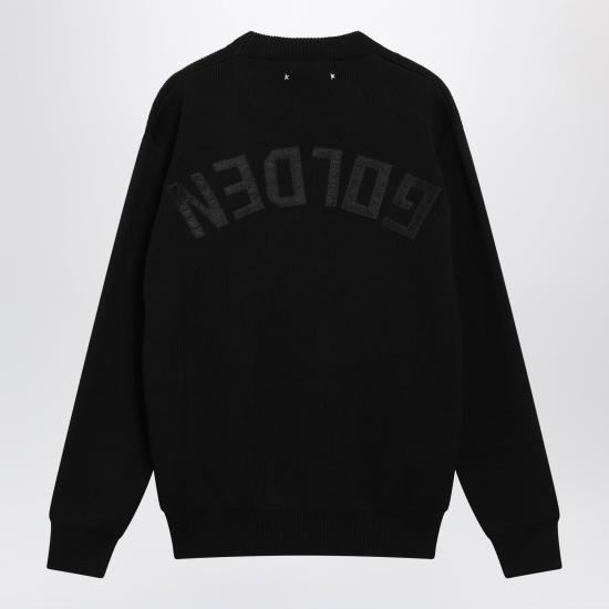 26FW 골든구스 Golden 레터링 밀리터리 크루넥 스웨터 GMP00841P001972 Black - GOLDEN GOOSE