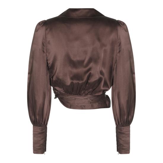 26FW 짐머만 블라우스 4913TF26R BCH BITTER CHOCOLATE - ZIMMERMANN