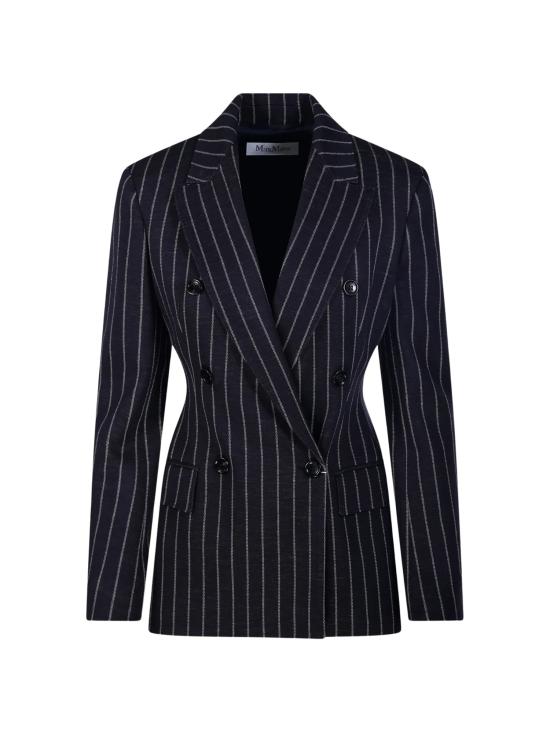26FW 막스마라 핀스트라이프 버진 울 블레이저 자켓 2621916051600 MXMBALTA002 NAVY