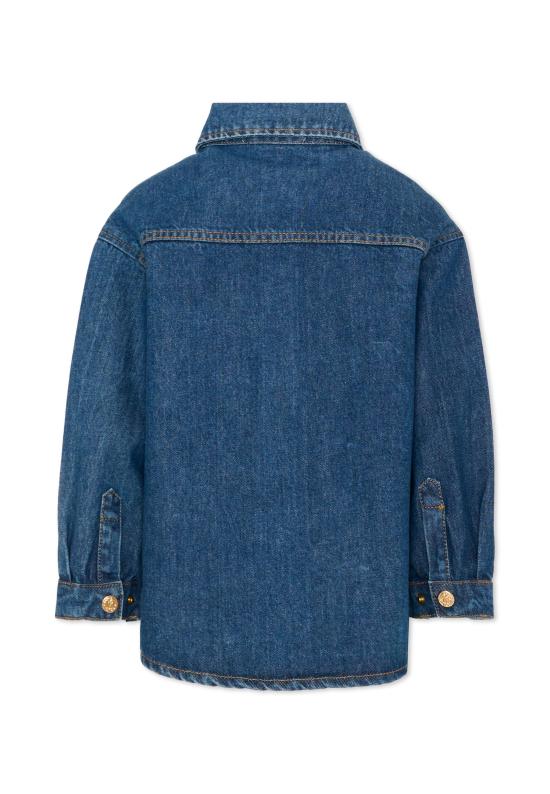 26FW [키즈] 로베르토 카발리 셔츠 CGA26002CA D BLUE MED DENIM - ROBERTO CAVALLI