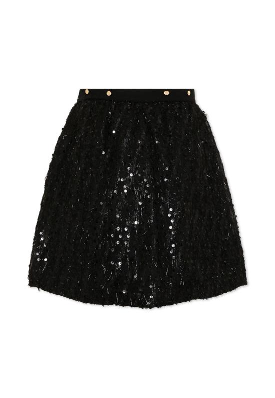 26FW [키즈] 로베르토 카발리 스커트 CGA26108GO BLACK - ROBERTO CAVALLI