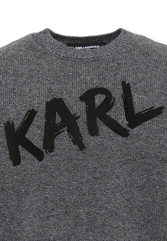 26FW [키즈] 칼라거펠트 니트/스웻셔츠 Z31380 A65 GREY - KARL LAGERFELD