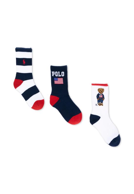 26FW [키즈] 랄프 로렌 발목 양말 P03163001 MULTICOLOR