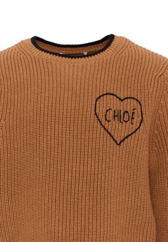 26FW [키즈] 끌로에 니트/스웻셔츠 C21290 31F BROWN - CHLOE