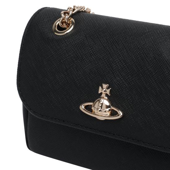 26FW 비비안웨스트우드 스몰 펄스 체인 크로스백 5C01000BW L001NN402 BLACK - VIVIENNE WESTWOOD