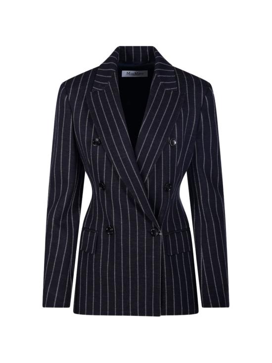 26FW 막스마라 핀스트라이프 버진 울 블레이저 자켓 2621916051600 139F002 BLU