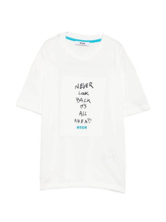 26FW [키즈] 엠에스지엠 티셔츠 F6MSJUTH195 002 BIANCO