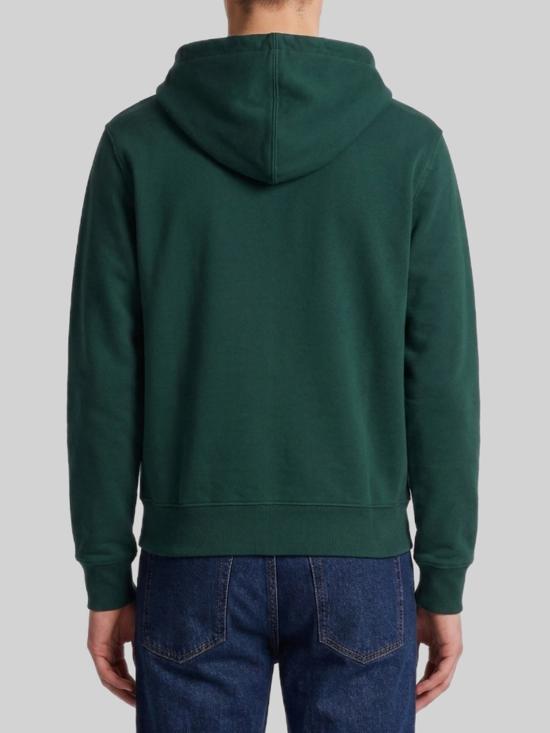 26FW 아미 스몰 하트 로고 코튼 후드 집업 HSW765 GREEN - AMI