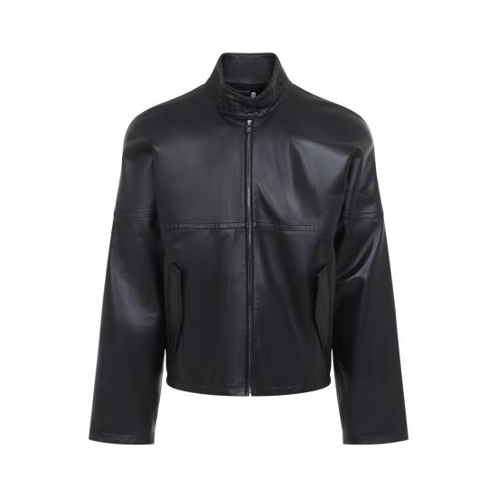 26SS 보테가베네타 가죽 자켓 853929 V64W0 1010 BLACK - BOTTEGA VENETA