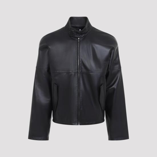 26SS 보테가베네타 가죽 자켓 853929 V64W0 1010 BLACK
