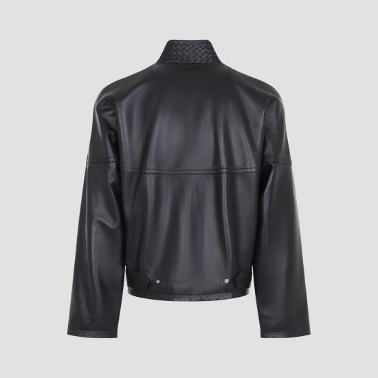 26SS 보테가베네타 가죽 자켓 853929 V64W0 1010 BLACK - BOTTEGA VENETA