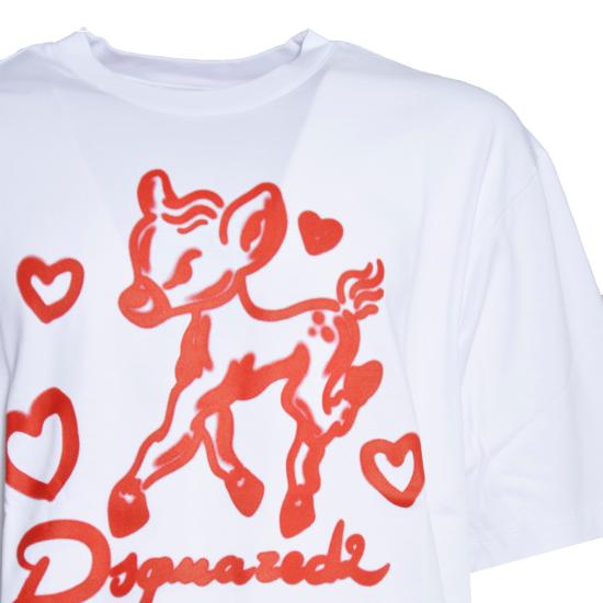 26FW 디스퀘어드2 반팔 티셔츠 S74GD1583D20033 100 BIANCO - DSQUARED2