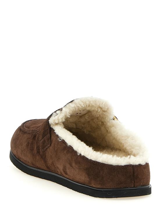 26FW 프라다 스웨이드 셔링 뮬 1R548OFZF10JFTF0003 Brown - PRADA