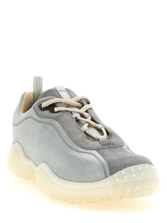 26FW 미우미우 버블 테크니컬 패브릭 및 스웨이드 스니커즈 5E806EFA0453M0KF0424 Gray - MIU MIU
